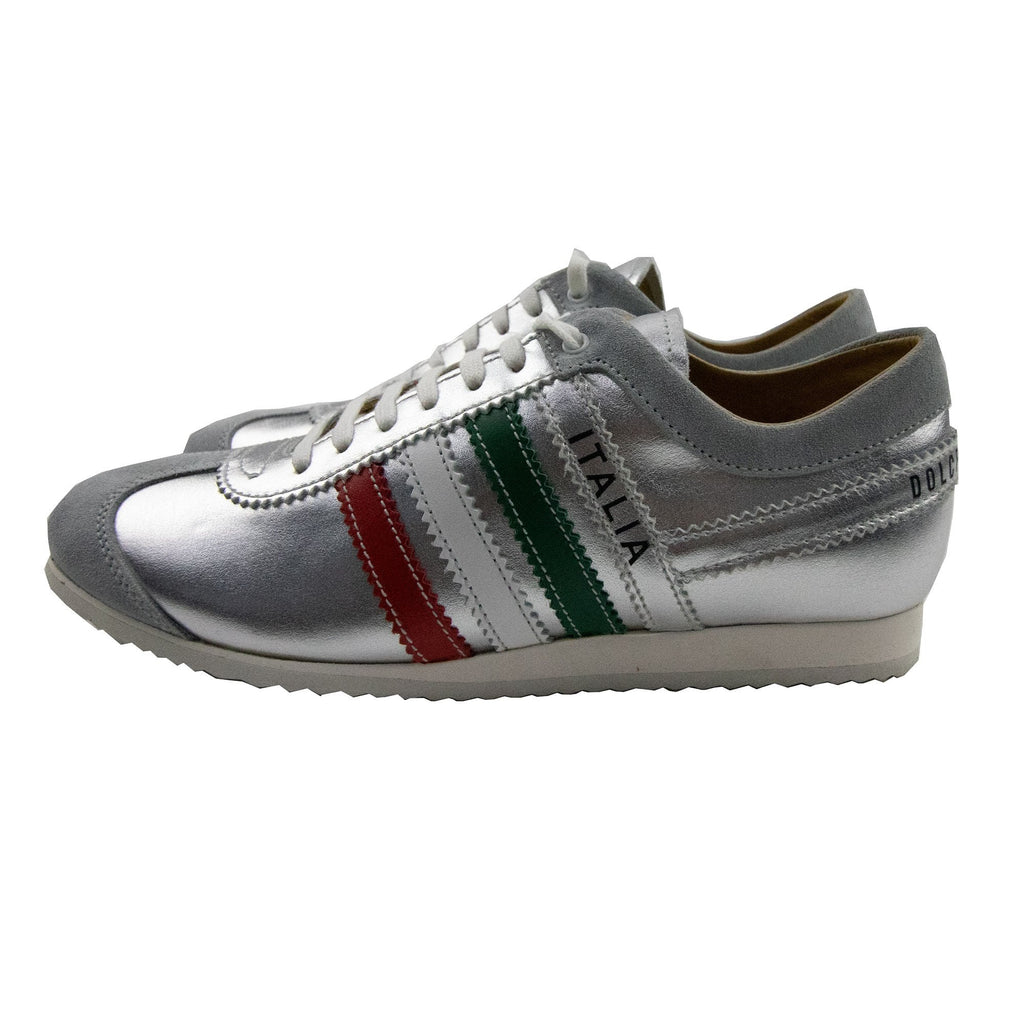 Dolce & Gabbana Italia Detail Cross Trainers Shiny Silver