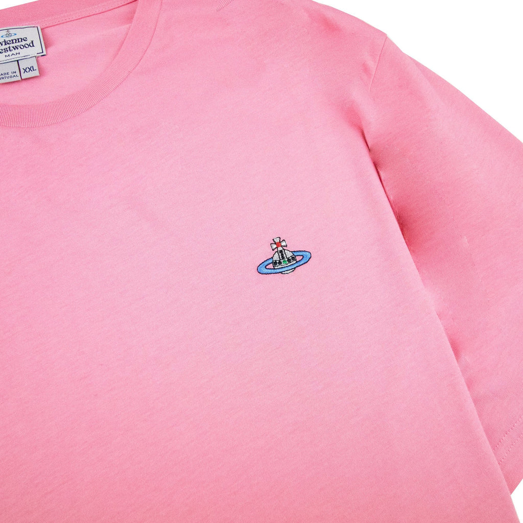 Vivienne Westwood Embroidered Logo T Shirt Pink
