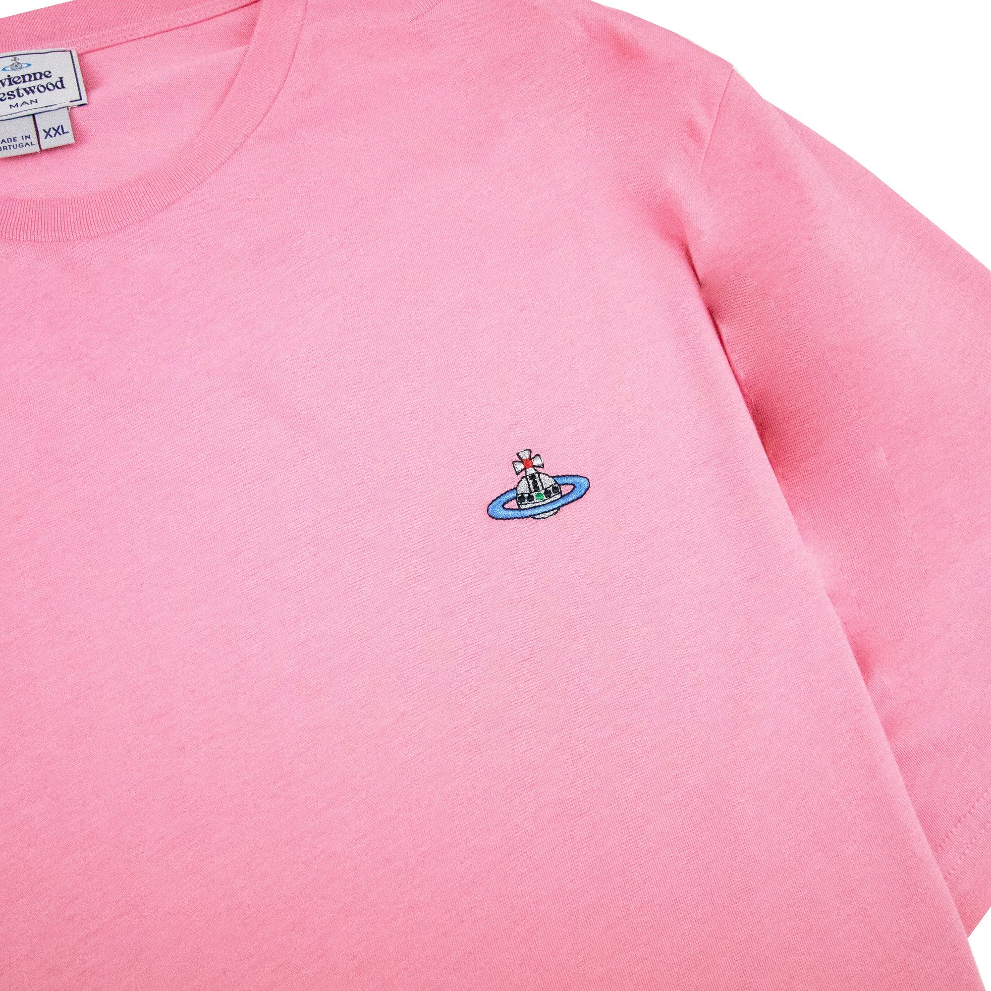 Vivienne Westwood Embroidered Logo T Shirt Pink