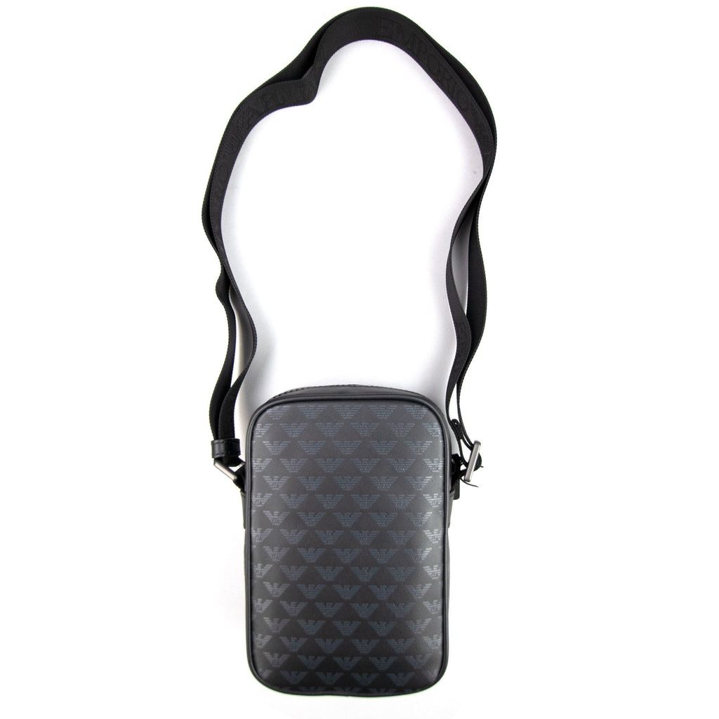 Emporio Armani All Over Print Cross Body Bag Black 999