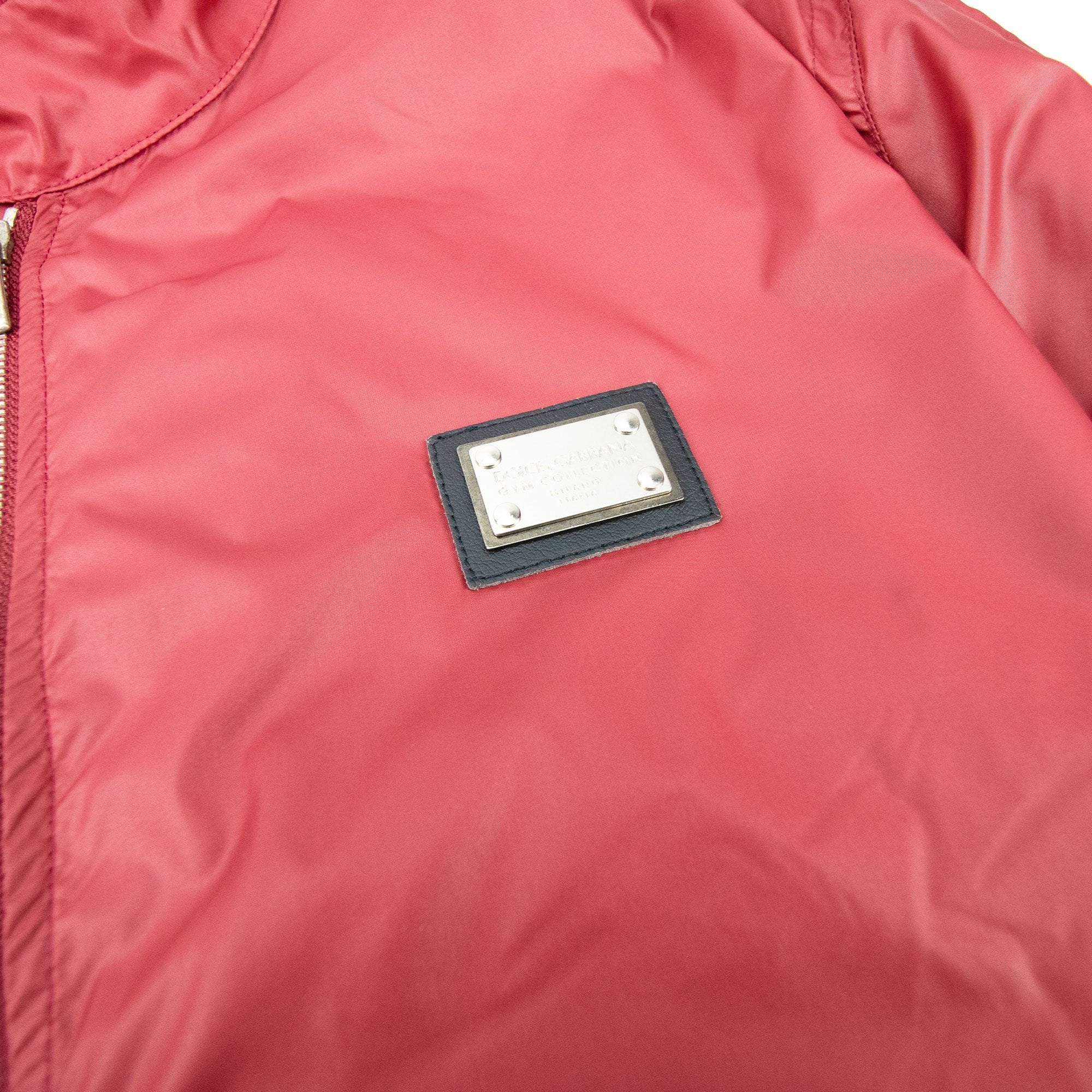 Dolce & Gabbana Light Weight Metal Logo Jacket Red