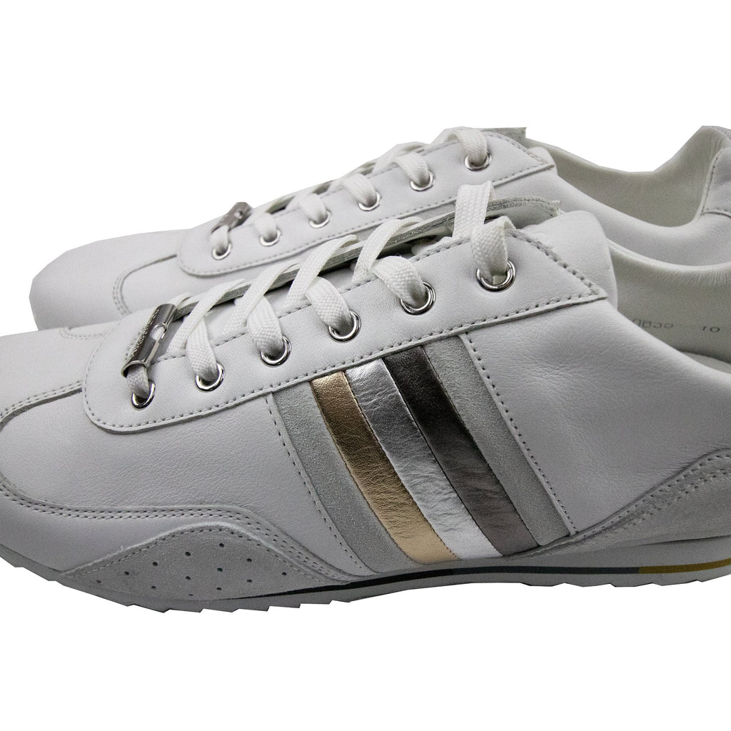 Dolce & Gabbana Suede Detail Leather Trainer White