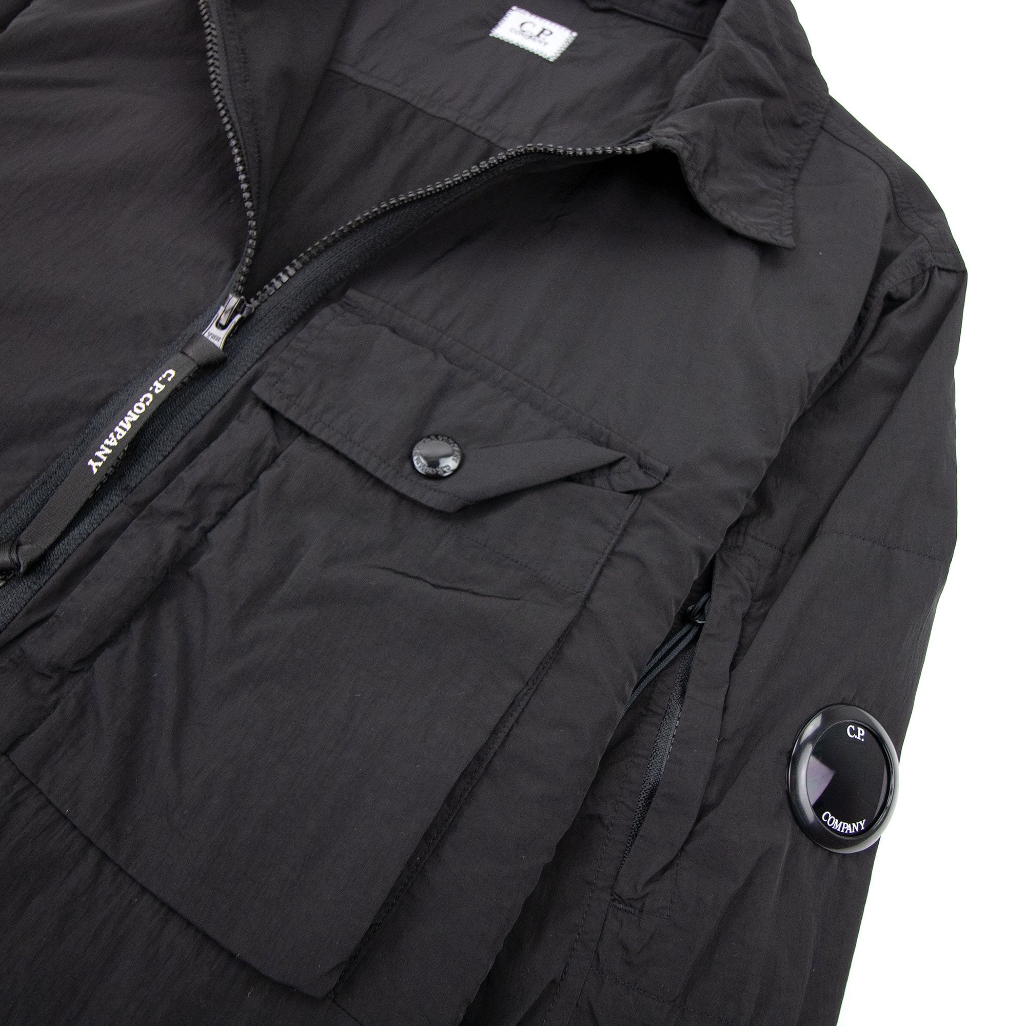 C.P. Company Arm Lens Nylon Overshirt Black 999