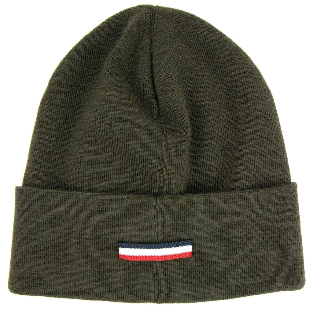 Moncler Large Logo Beanie Hat Dark Green