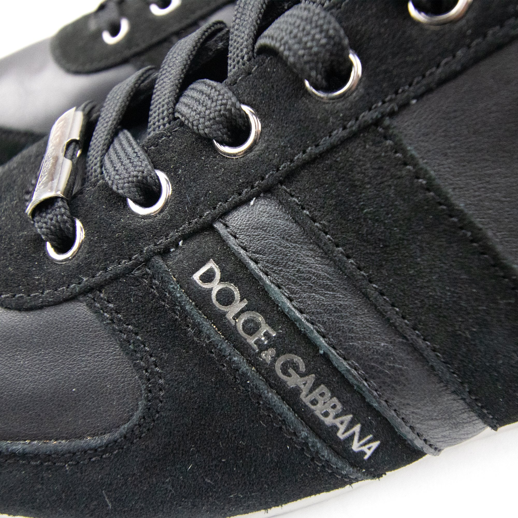 Dolce & Gabbana Low Top Leather Sneakers Black