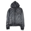 Dolce & Gabbana Metal Logo Padded Hooded Jacket Black