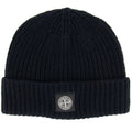 Stone Island Logo Wool Knit Beanie Black V0029
