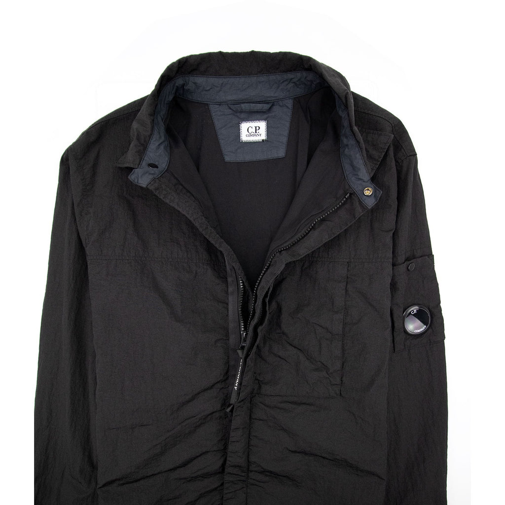 C.P. Company Nylon Zip Up Overshirt Black 999