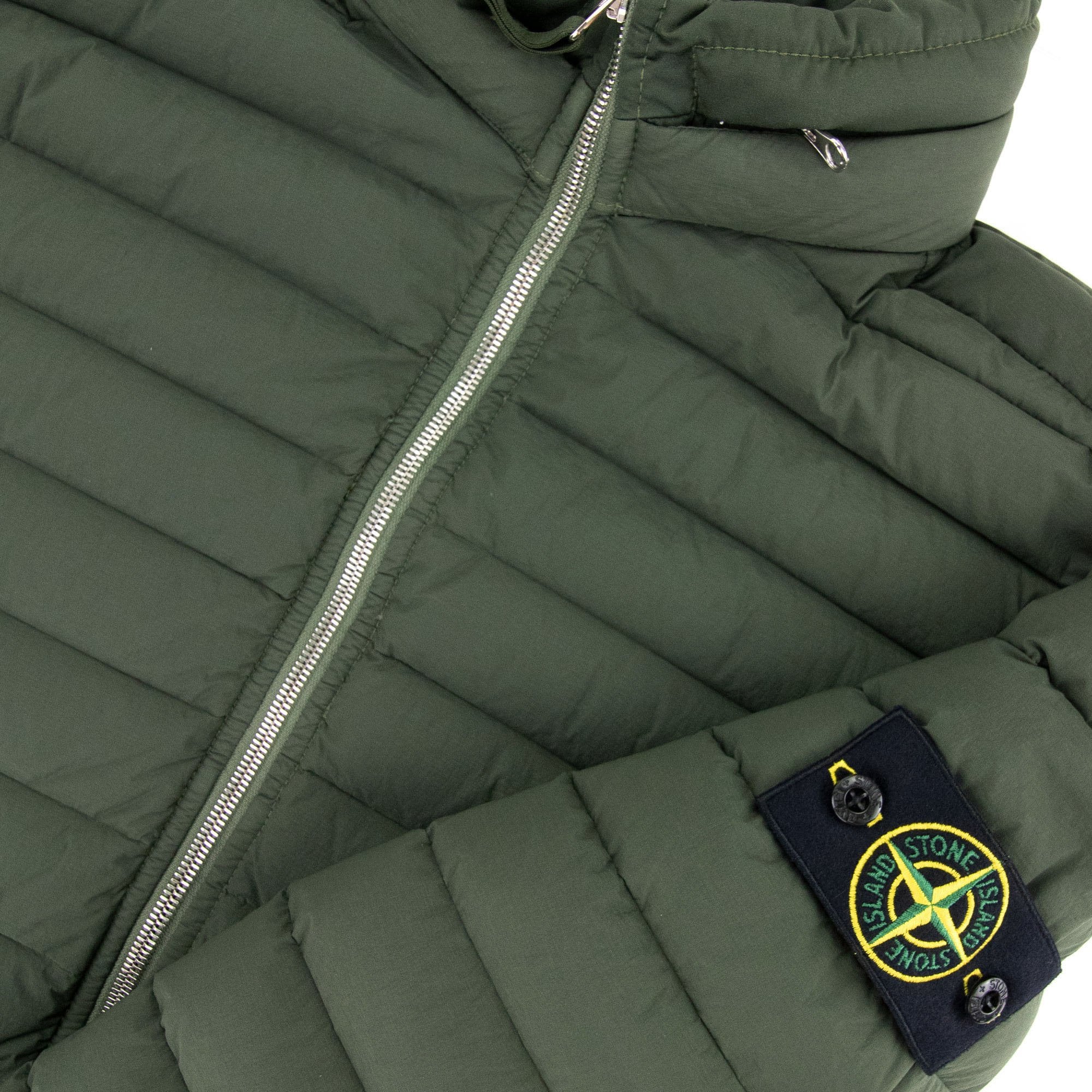 Stone Island Loom Woven Down Chambers Jacket Khaki V0059