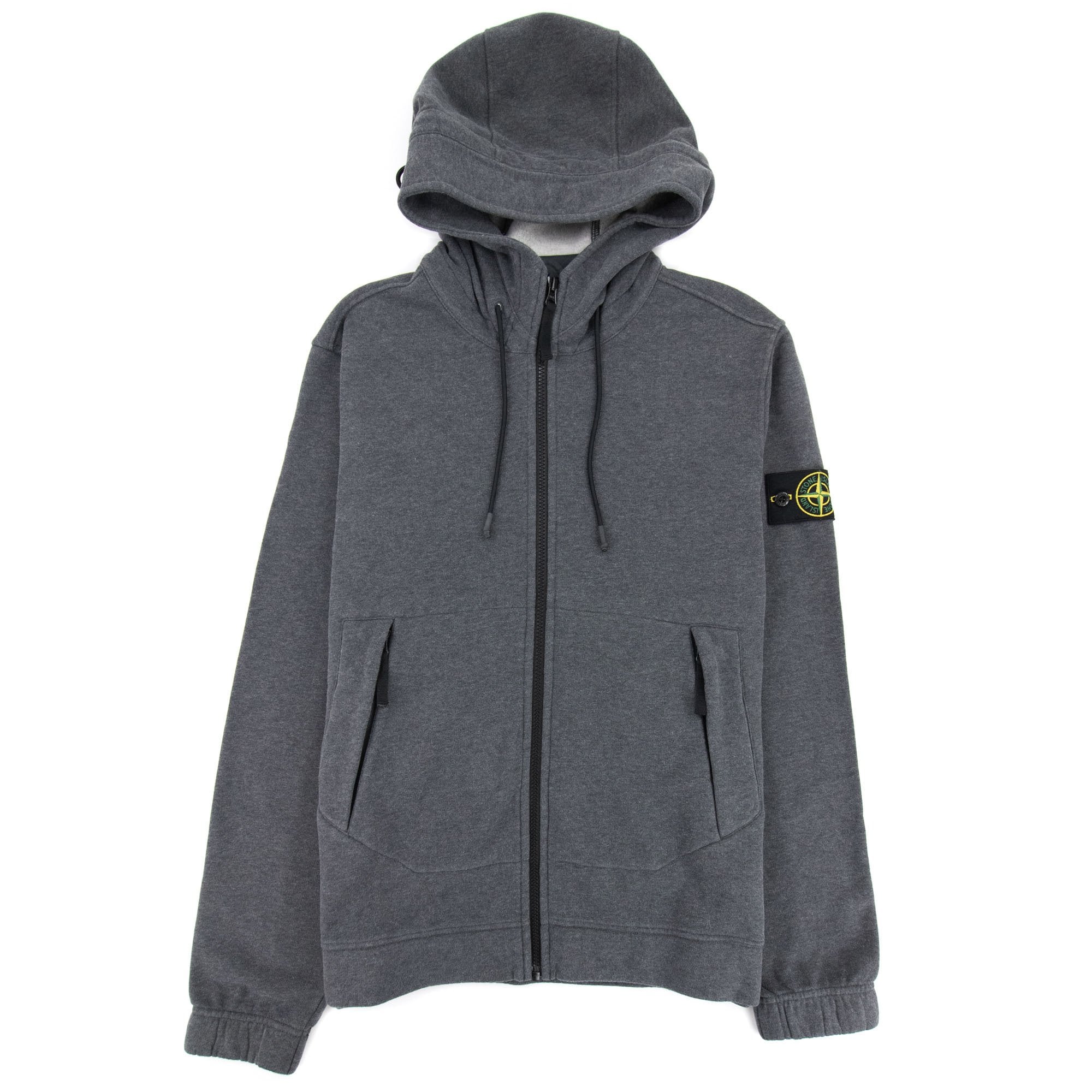 Stone Island 61420 Hoodied Zip Up Sweatshirt Grey V0m67 | ONU – Onu
