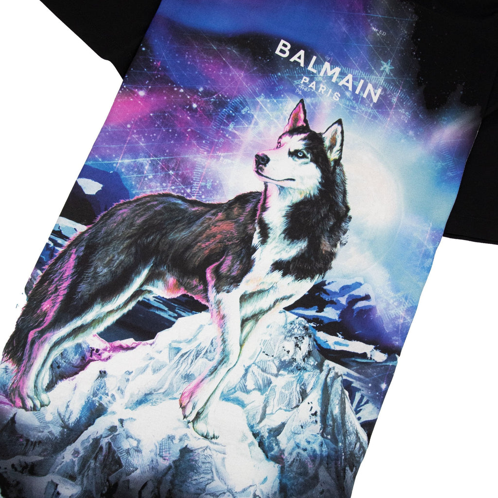 Balmain Oversized Lone Wolf T-Shirt Black