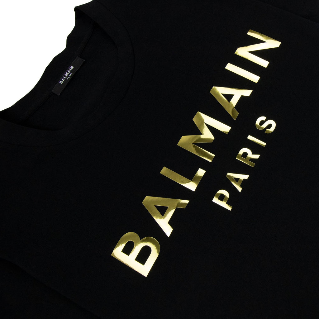 Balmain Metallic Logo T-Shirt Black
