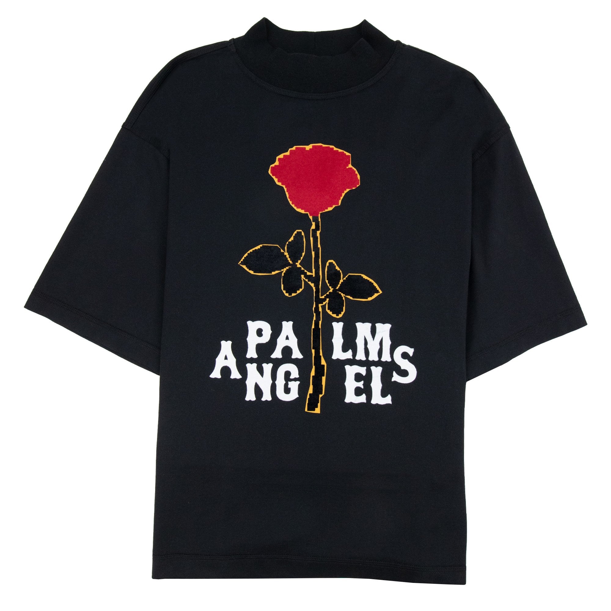 Palm Angels Large Rose T-shirt Black