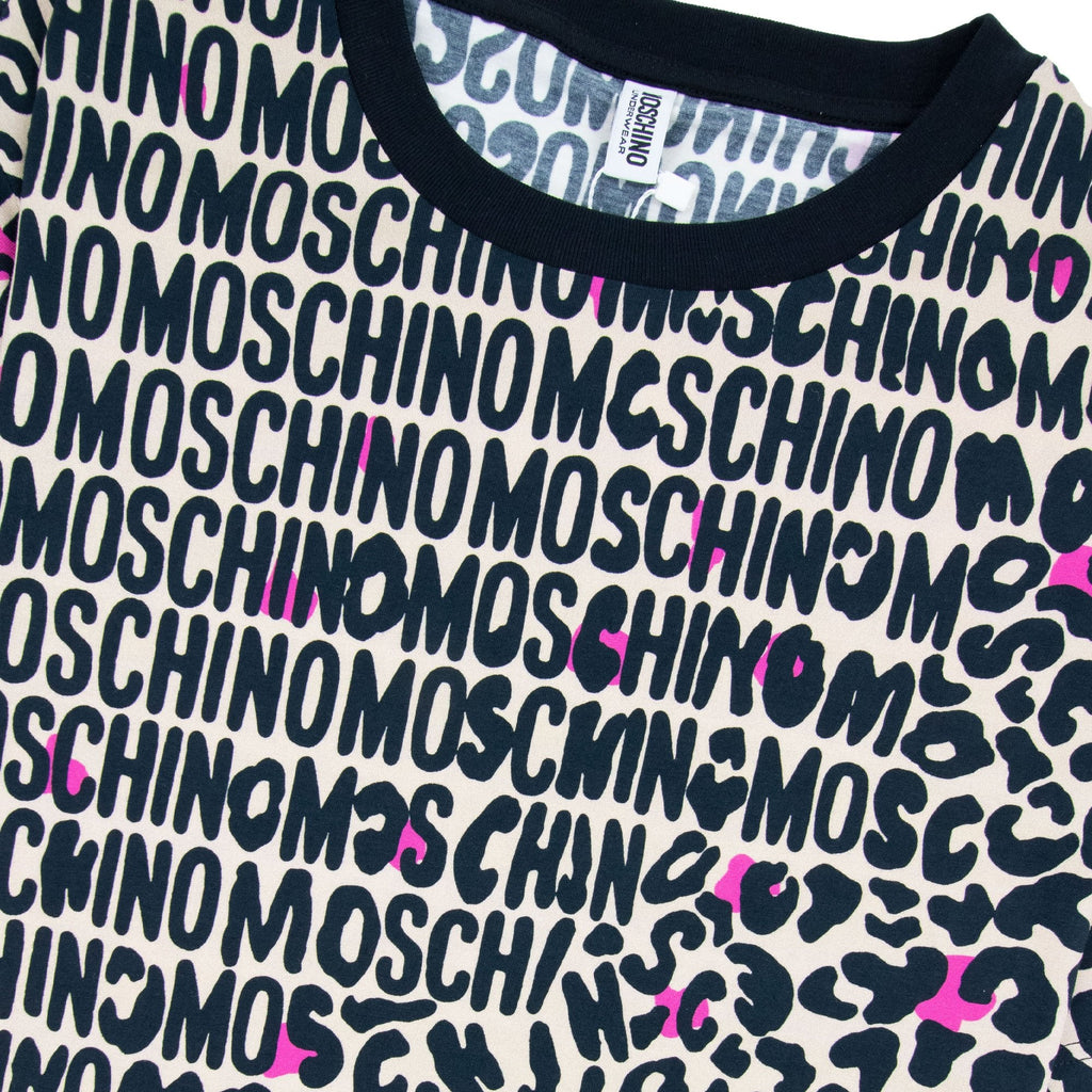Moschino Underwear Leopard Print T Shirt Camel/black 1003