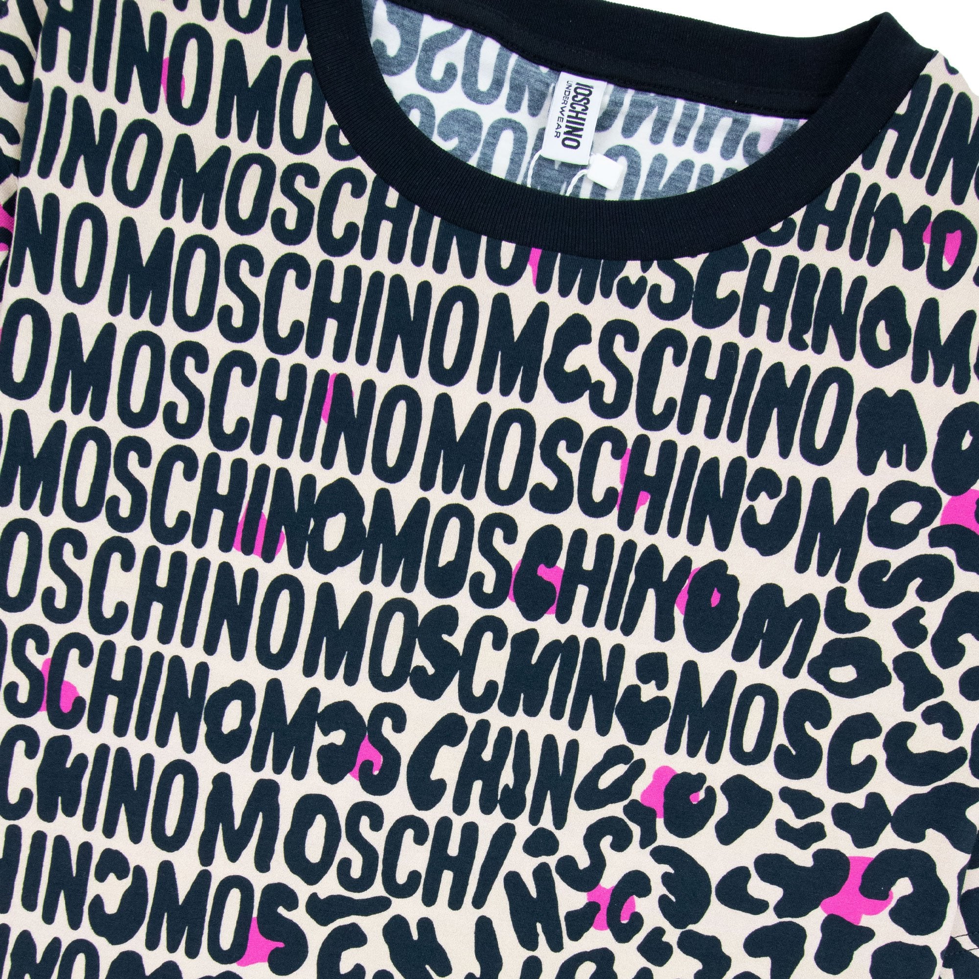 Moschino Underwear Leopard Print T Shirt Camel/black 1003