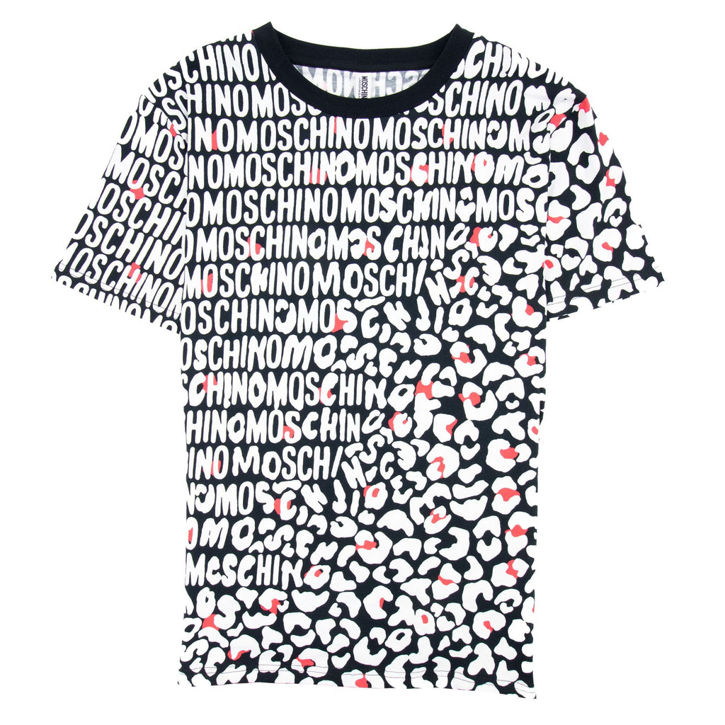 Moschino Underwear Leopard Print T Shirt White/black 5118