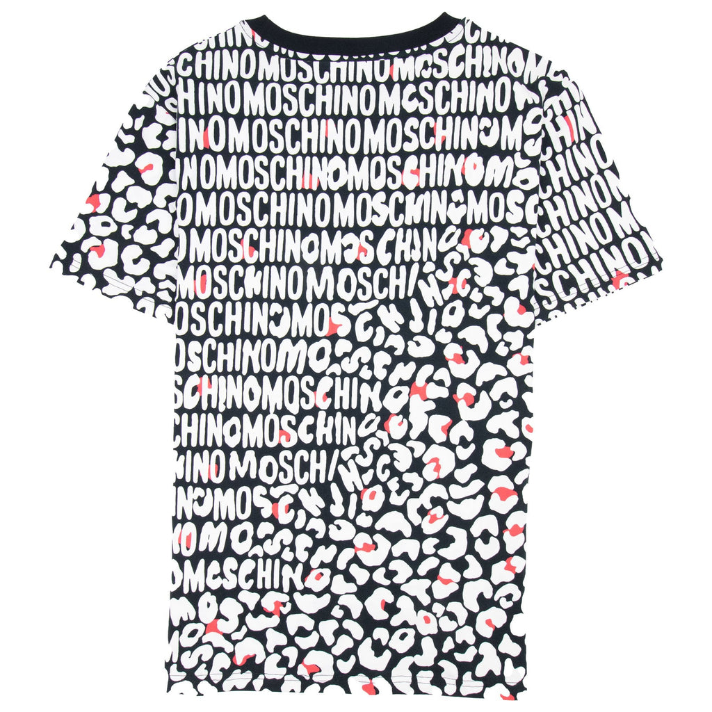 Moschino Underwear Leopard Print T Shirt White/black 5118