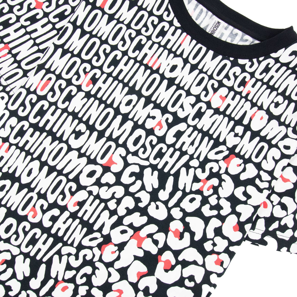 Moschino Underwear Leopard Print T Shirt White/black 5118