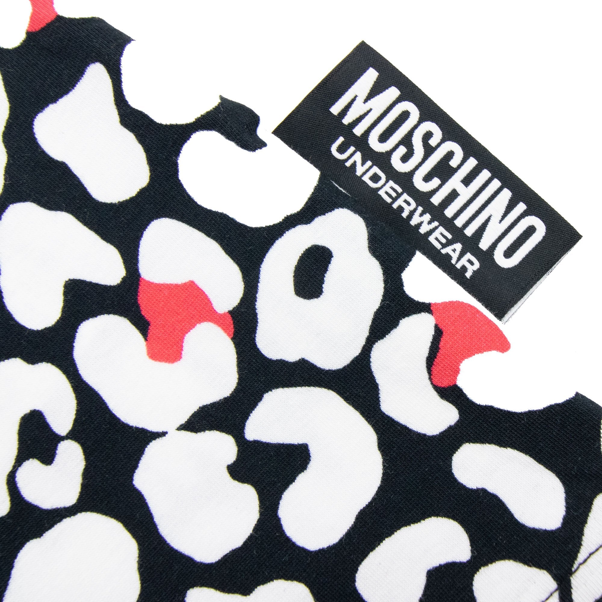 Moschino Underwear Leopard Print T Shirt White/black 5118