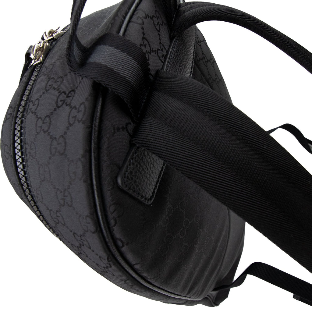 Gucci Logo Print Monogram Backpack Black 8615