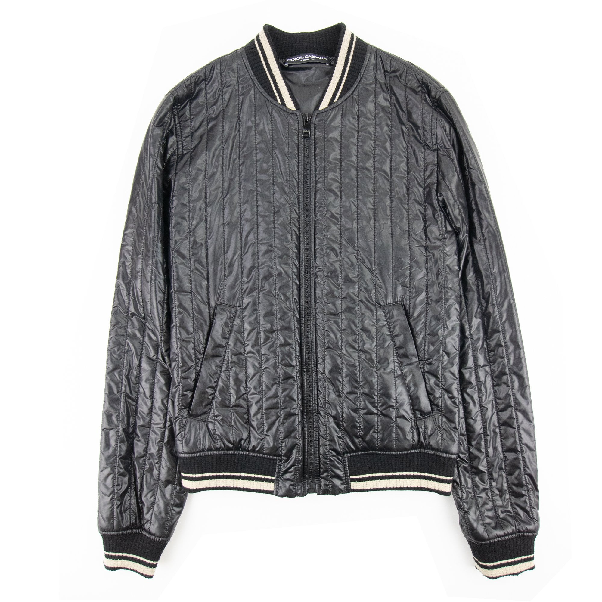 Dolce & Gabbana Light Weight Back Logo Bomber Jacket Black