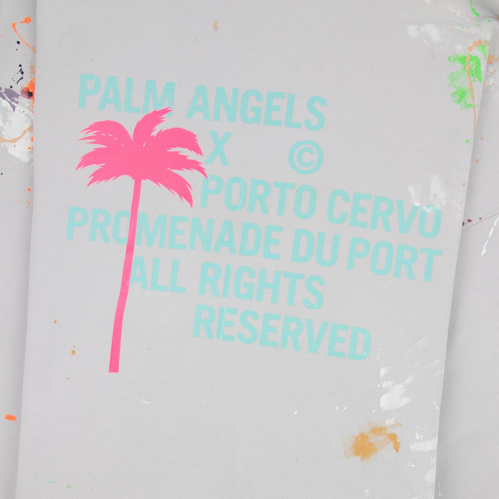 Palm Angels Palm Tree Paint Hoody Grey