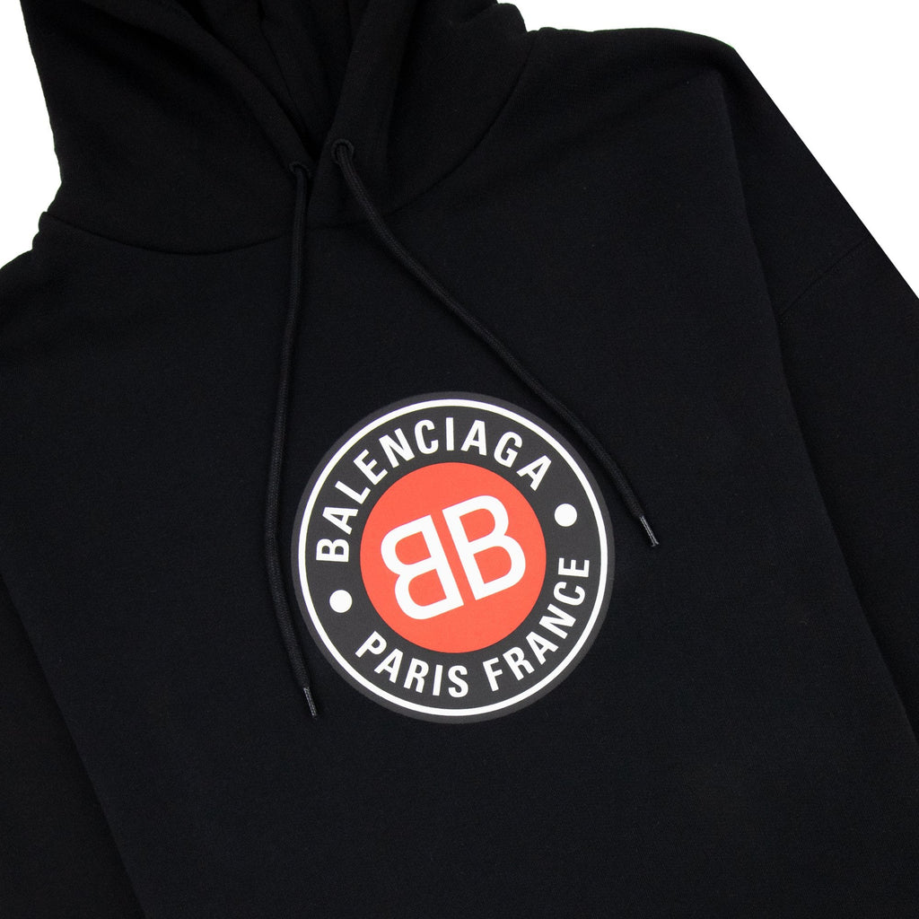 Balenciaga Badge Logo Hoody Black