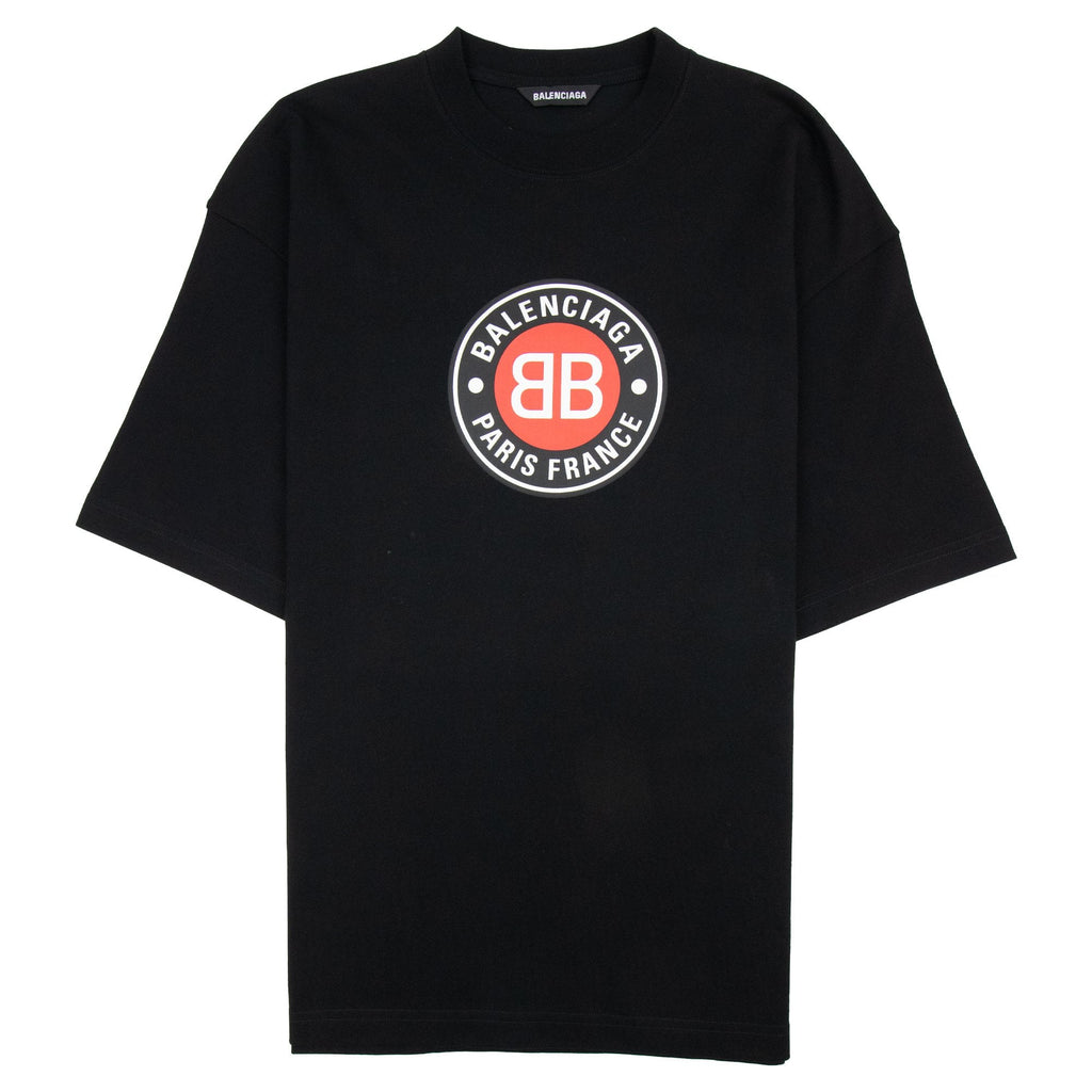 Balenciaga Badge Logo Tshirt Black