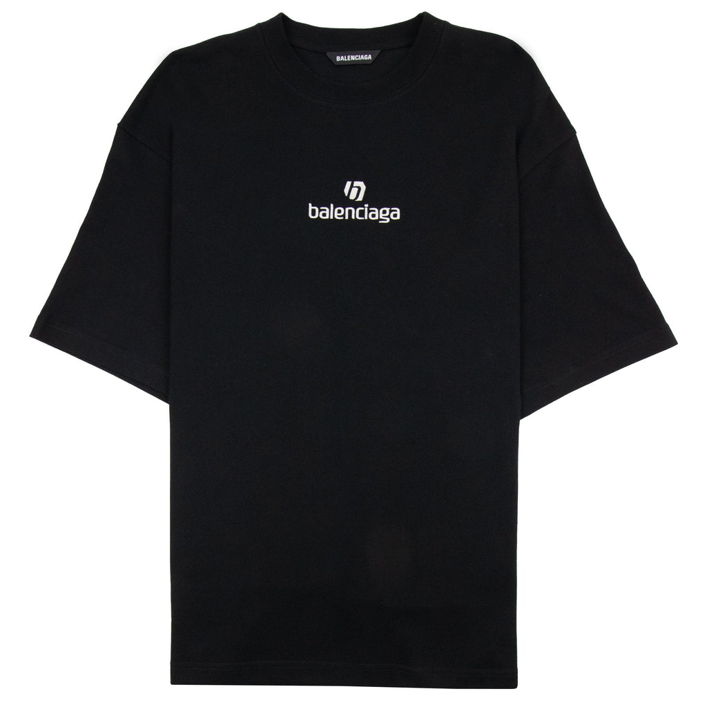 Balenciaga Front Logo Tshirt Black