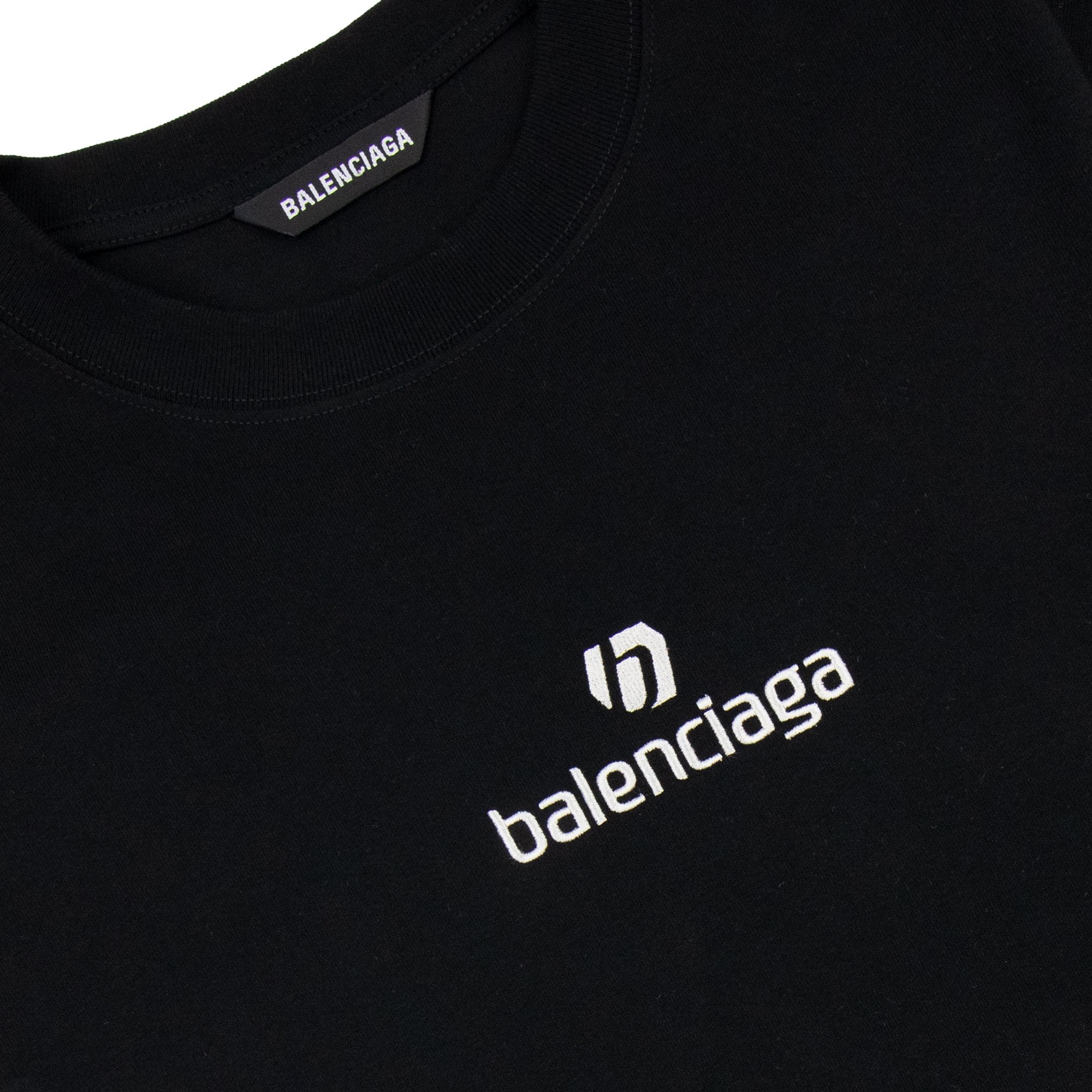 Balenciaga Front Logo Tshirt Black