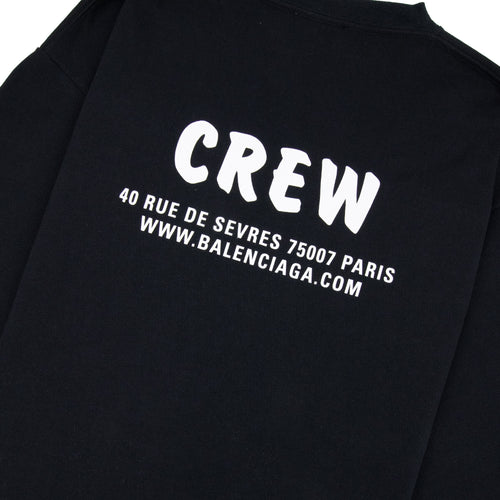 Balenciaga Oversized Crew Tshirt Black