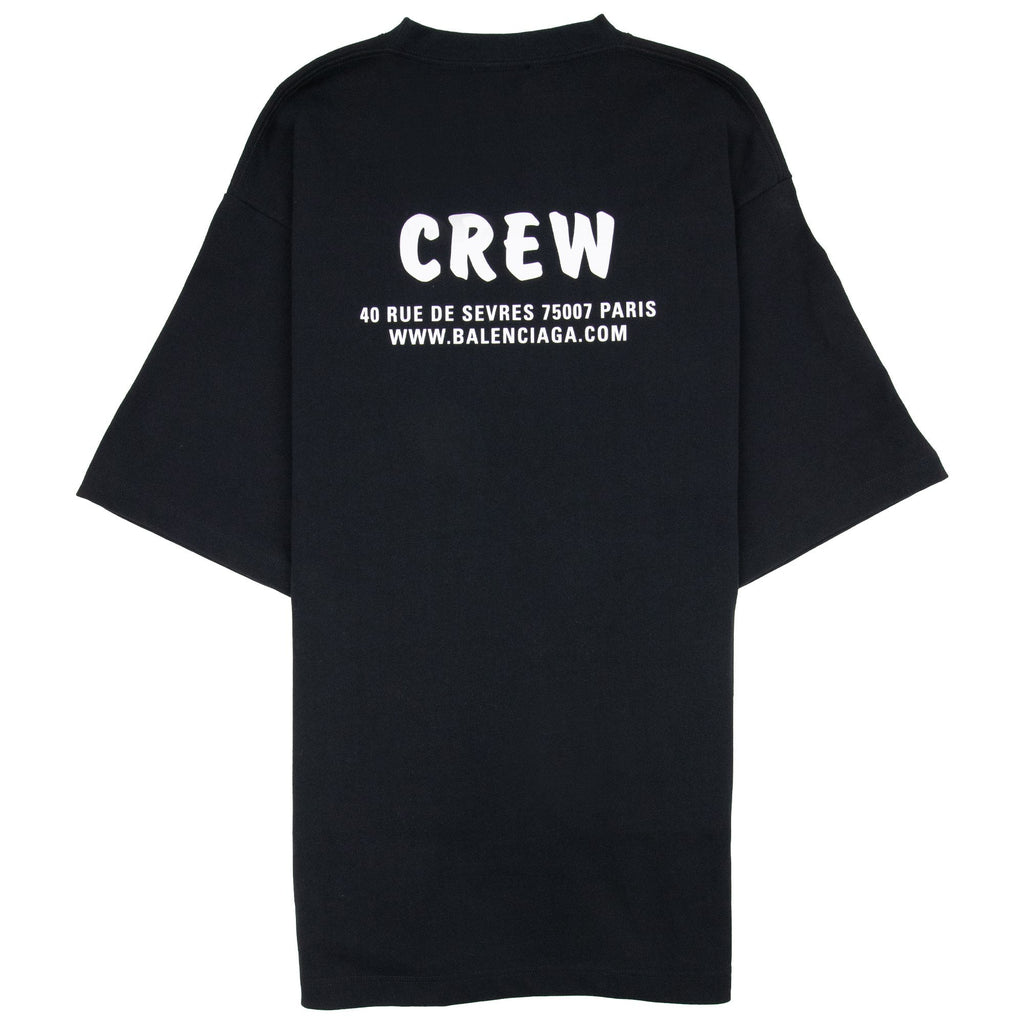 Balenciaga Oversized Crew Tshirt Black