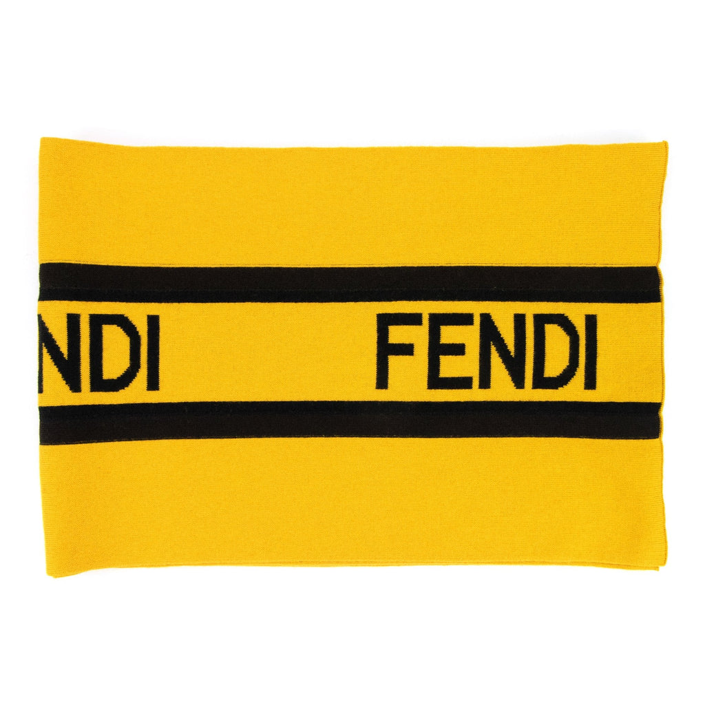 Fendi Logo Scarf Yellow