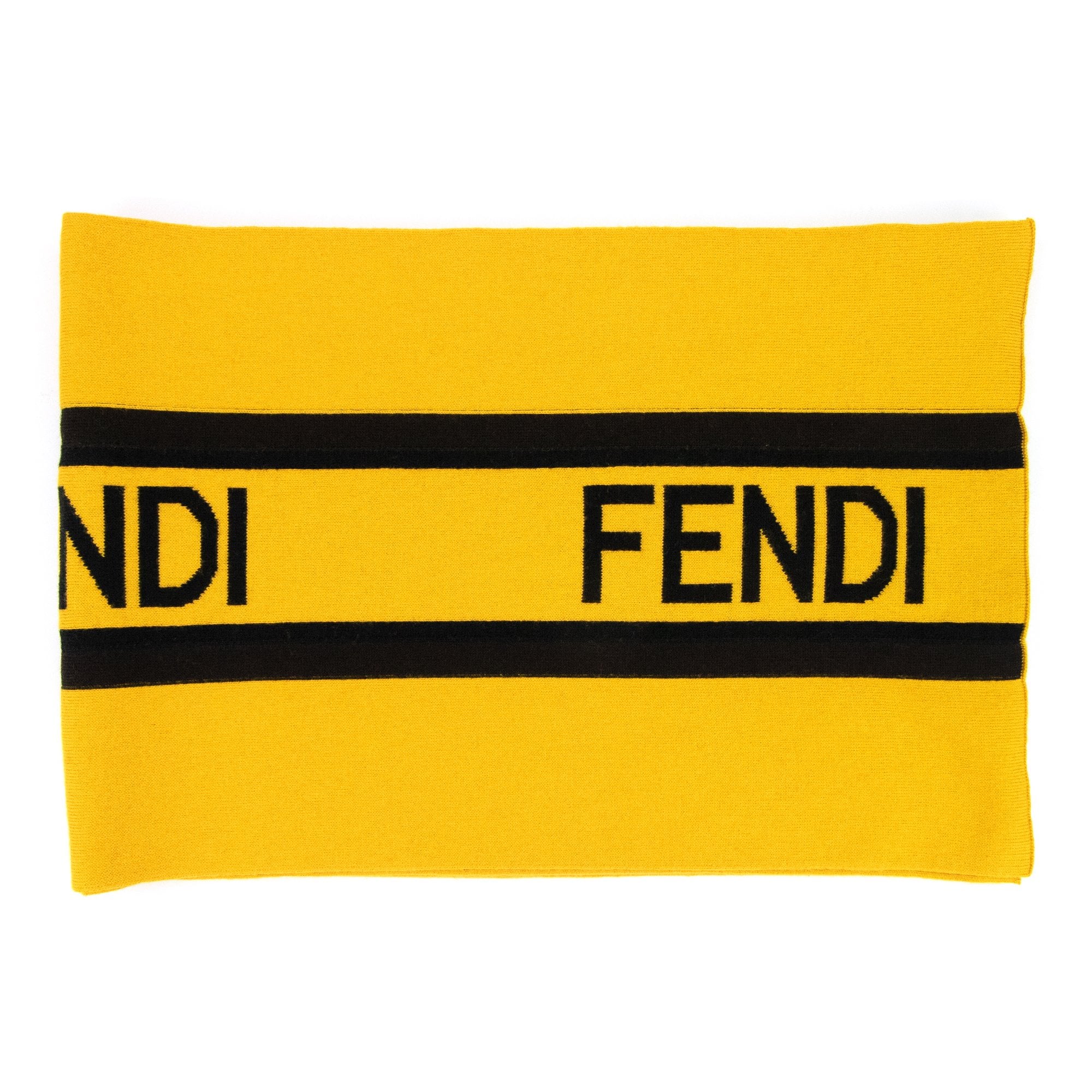 Fendi Logo Scarf Yellow