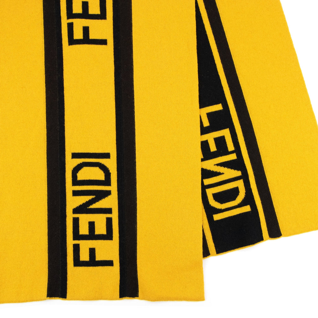 Fendi Logo Scarf Yellow