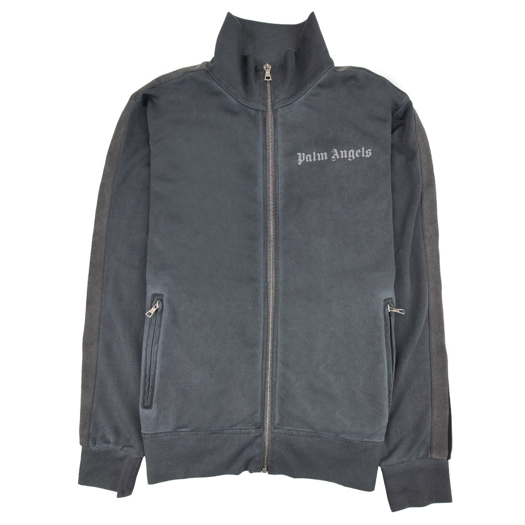 Palm Angels Garment Dyed Track Jacket Dark Grey