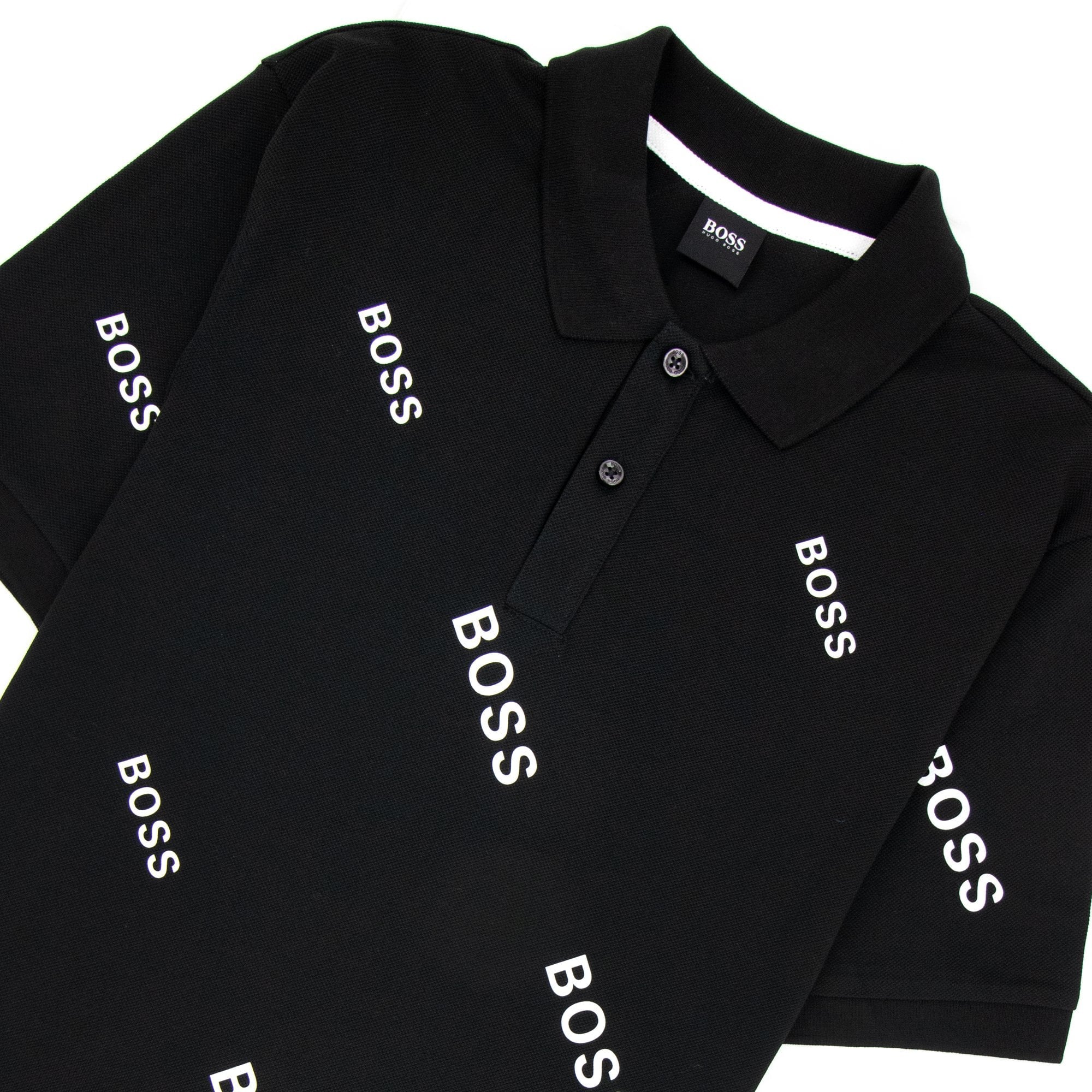 Hugo Boss Phillipson 76 Print Polo Black