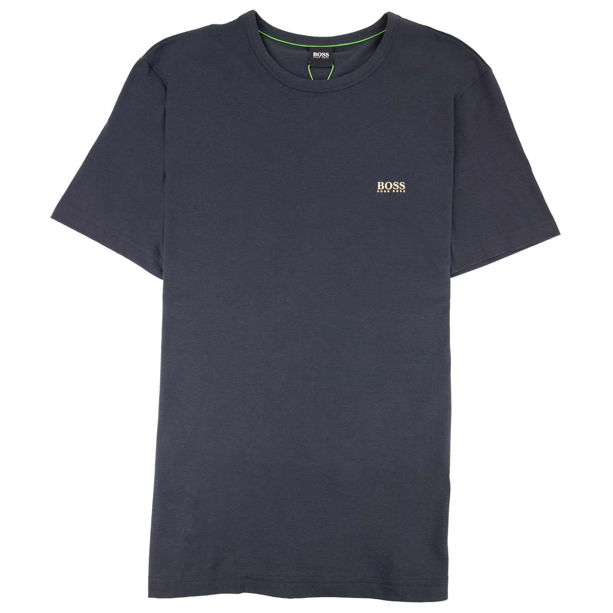 Hugo Boss Regular-fit T-shirt With Contrast Logo Navy/gold