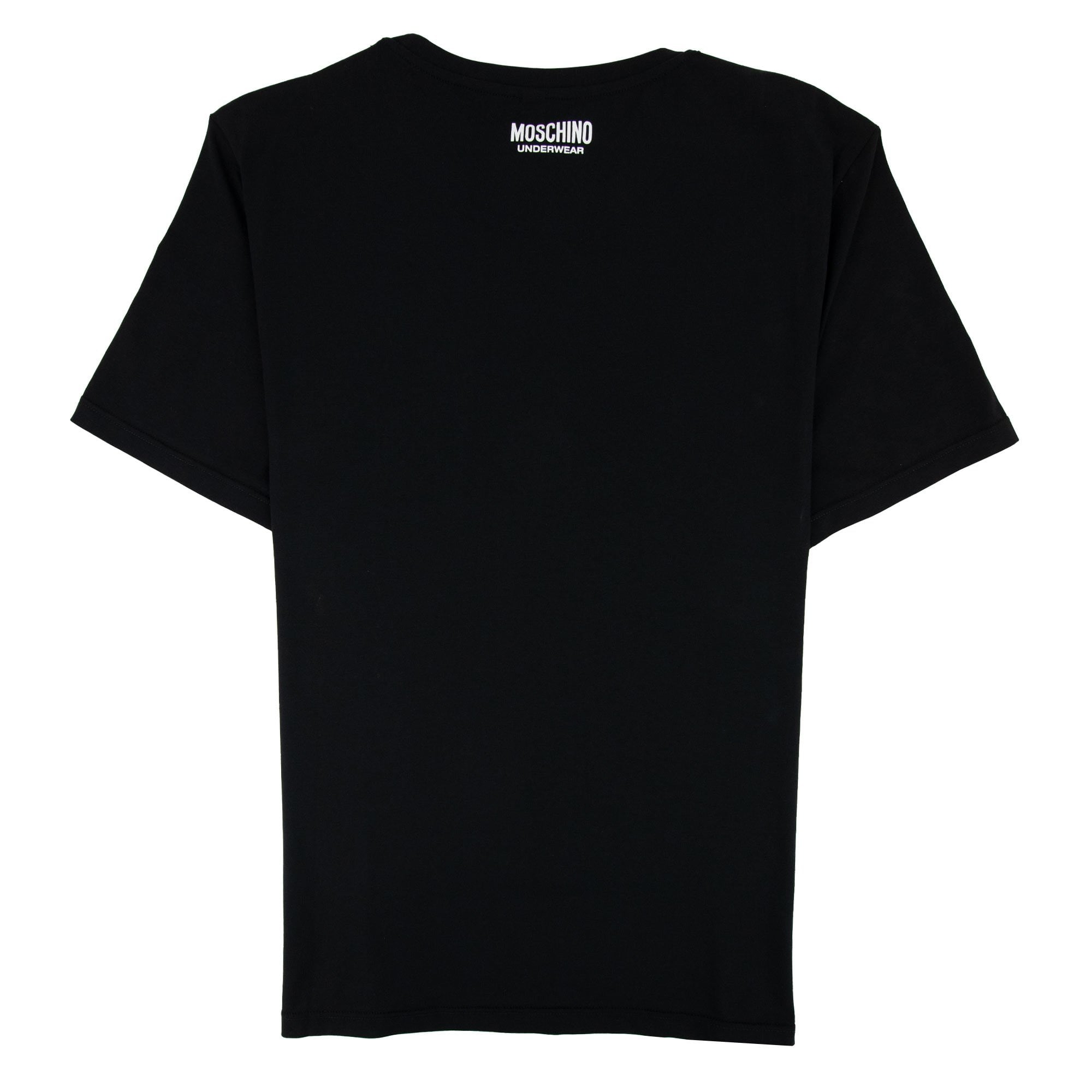 Moschino Underwear Shoulder Black Tape T-shirt Black