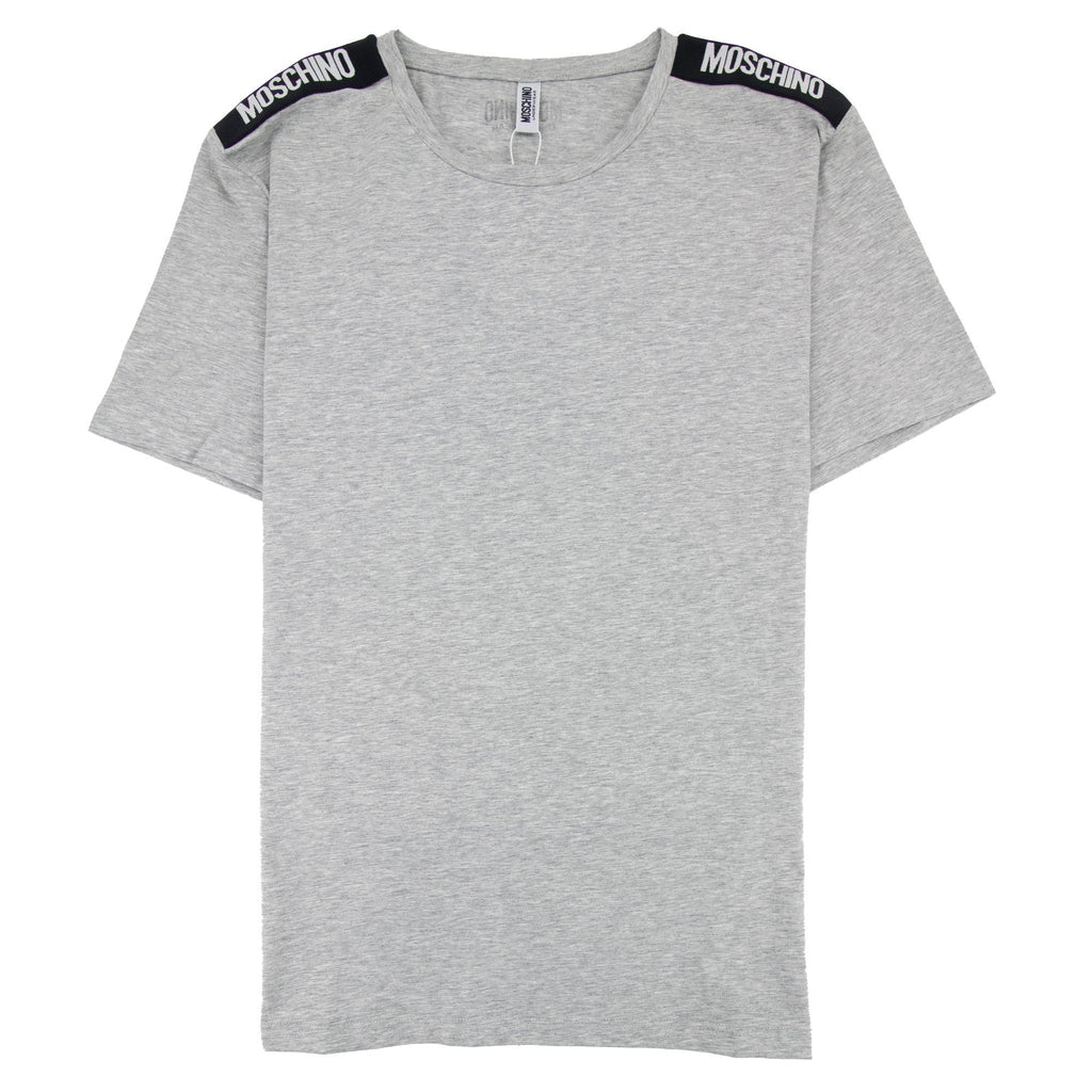 Moschino Underwear Shoulder Black Tape T-shirt Grey