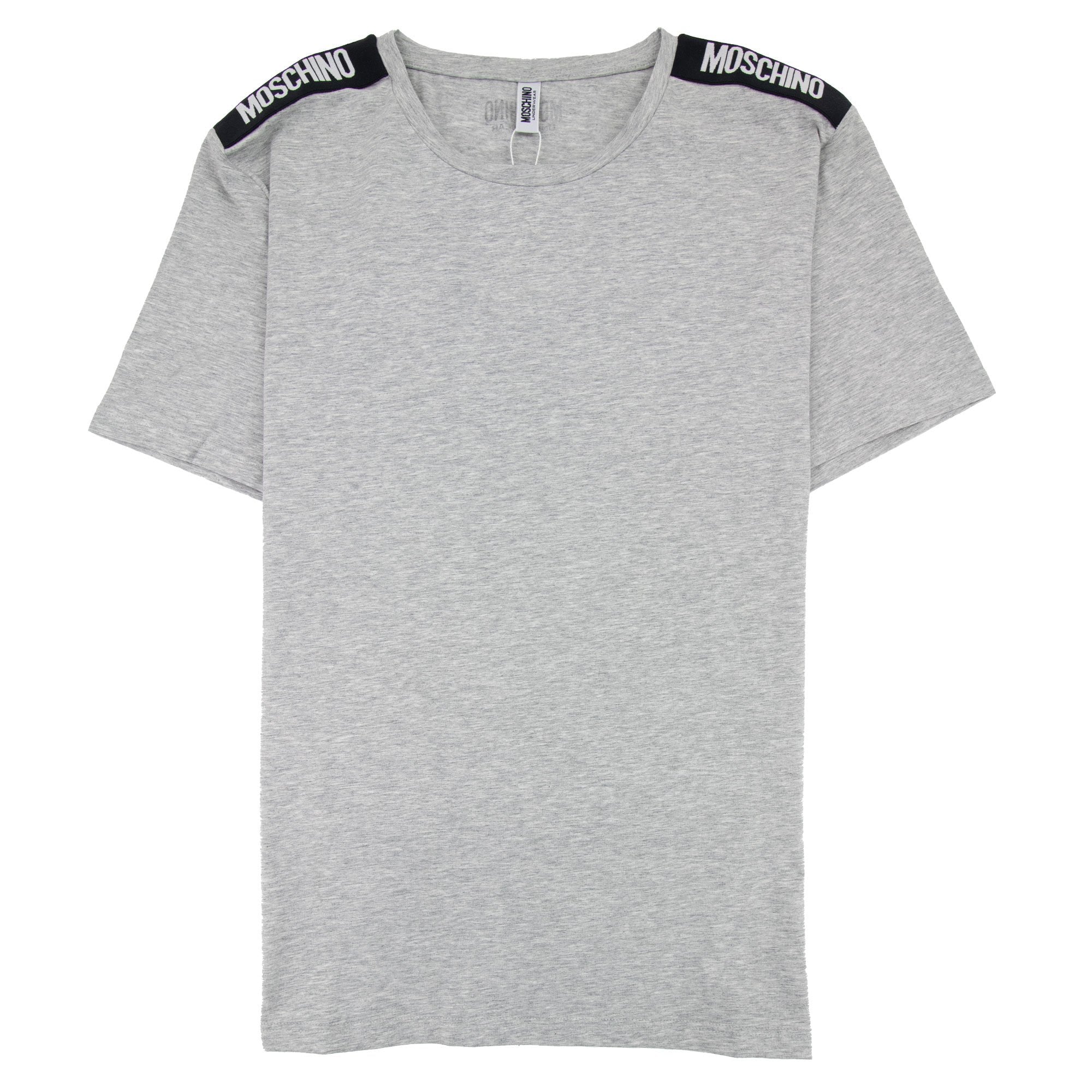 Moschino Underwear Shoulder Black Tape T-shirt Grey