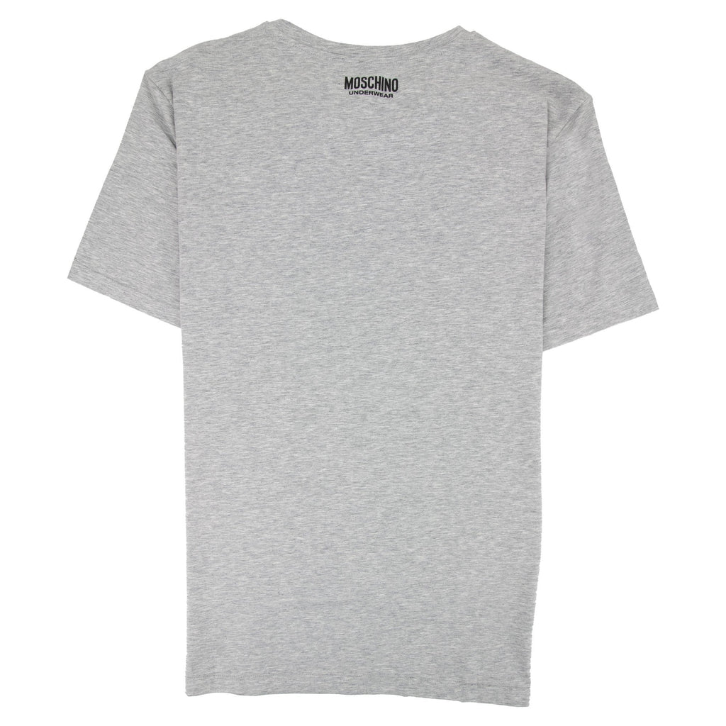 Moschino Underwear Shoulder Black Tape T-shirt Grey