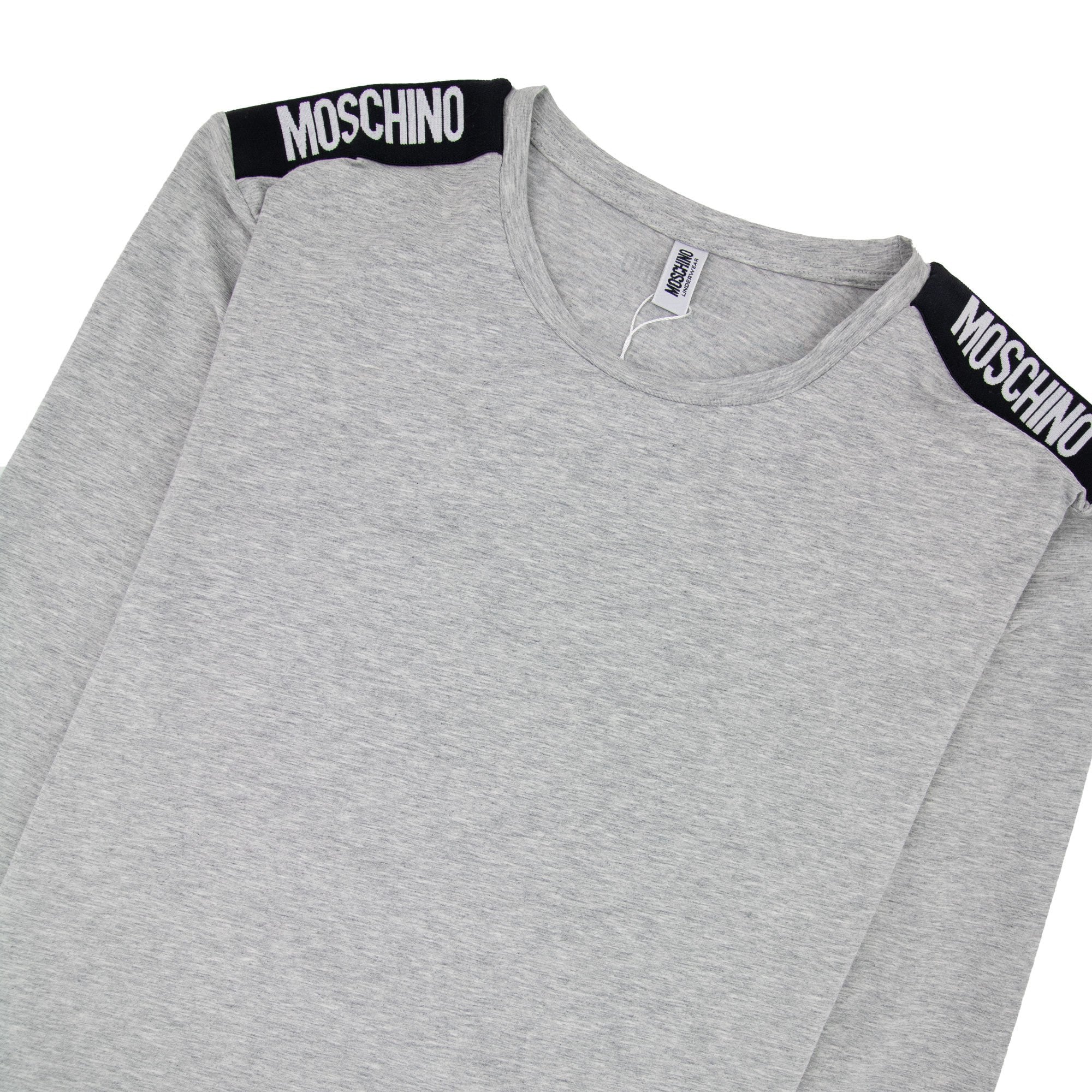 Moschino Underwear Long Sleeve Shoulder Top Grey