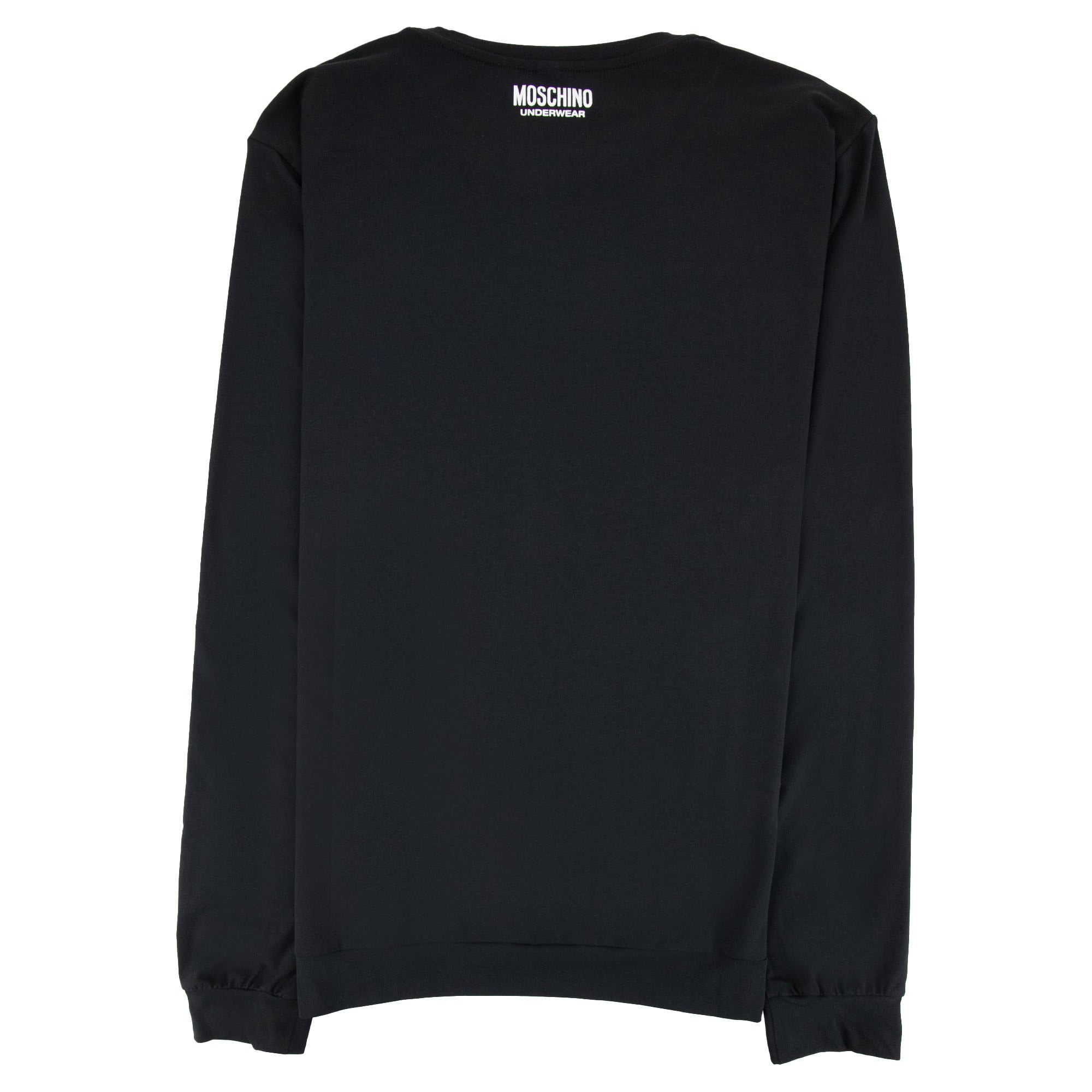 Moschino Underwear Long Sleeve Shoulder Top Black