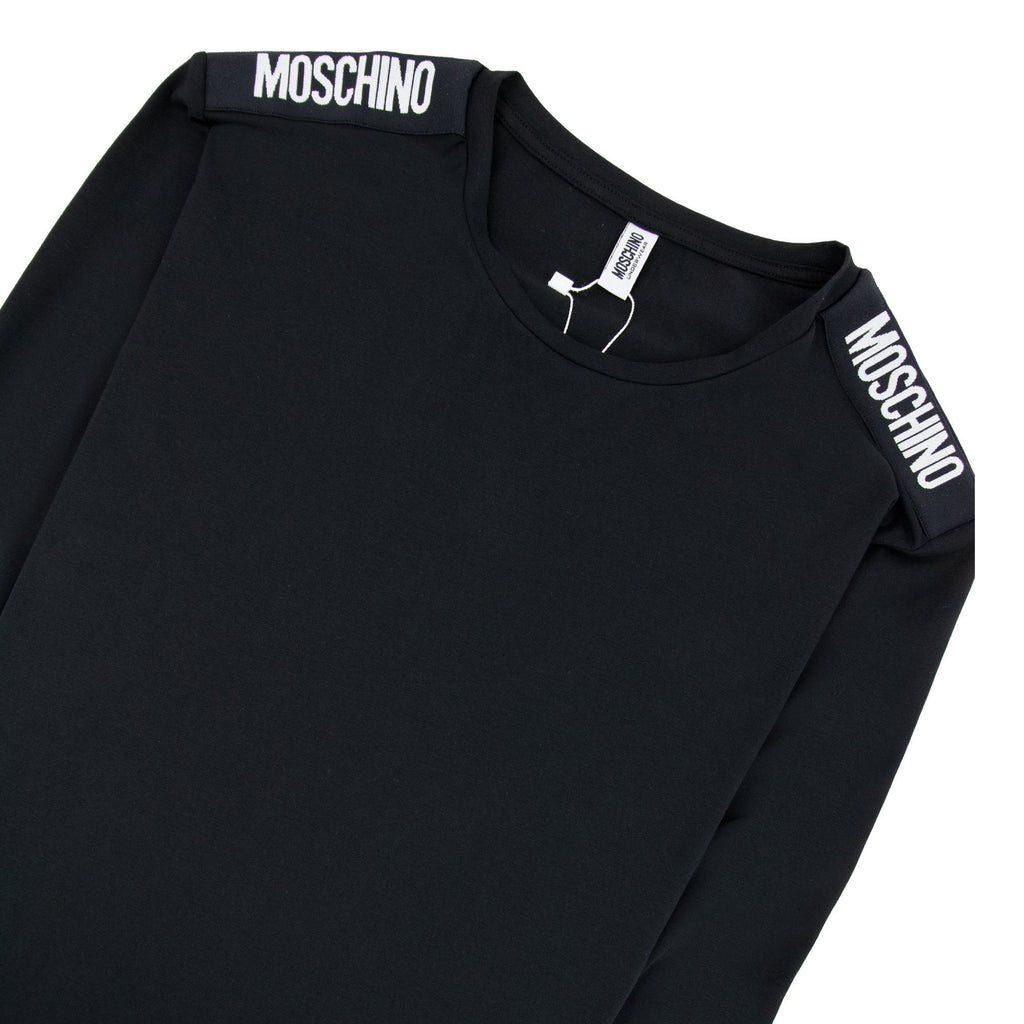 Moschino Underwear Long Sleeve Shoulder Top Black