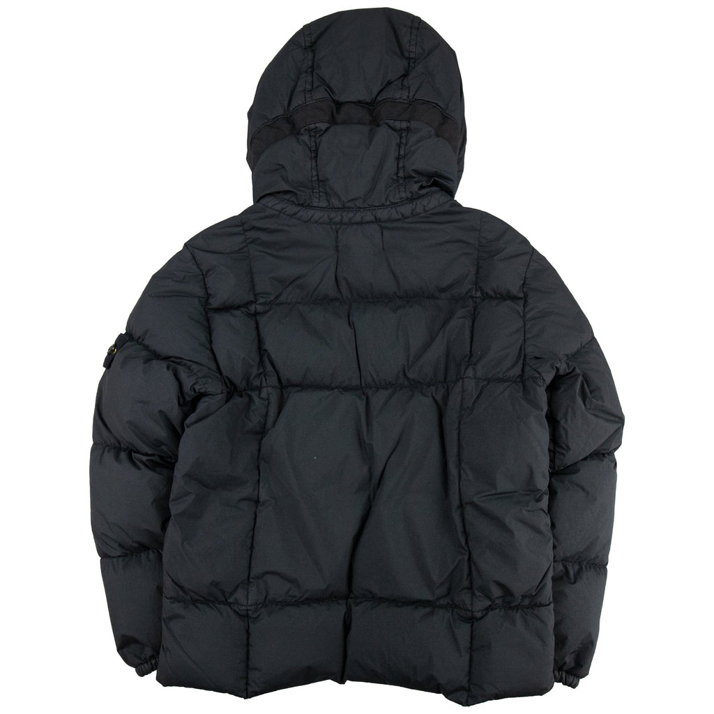 Stone Island Junior 40333 Garment Dyed Crinkle Reps Ny Down Jacket Black V0029