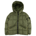 Stone Island Junior 40333 Garment Dyed Crinkle Reps Ny Down Jacket Khaki V0054