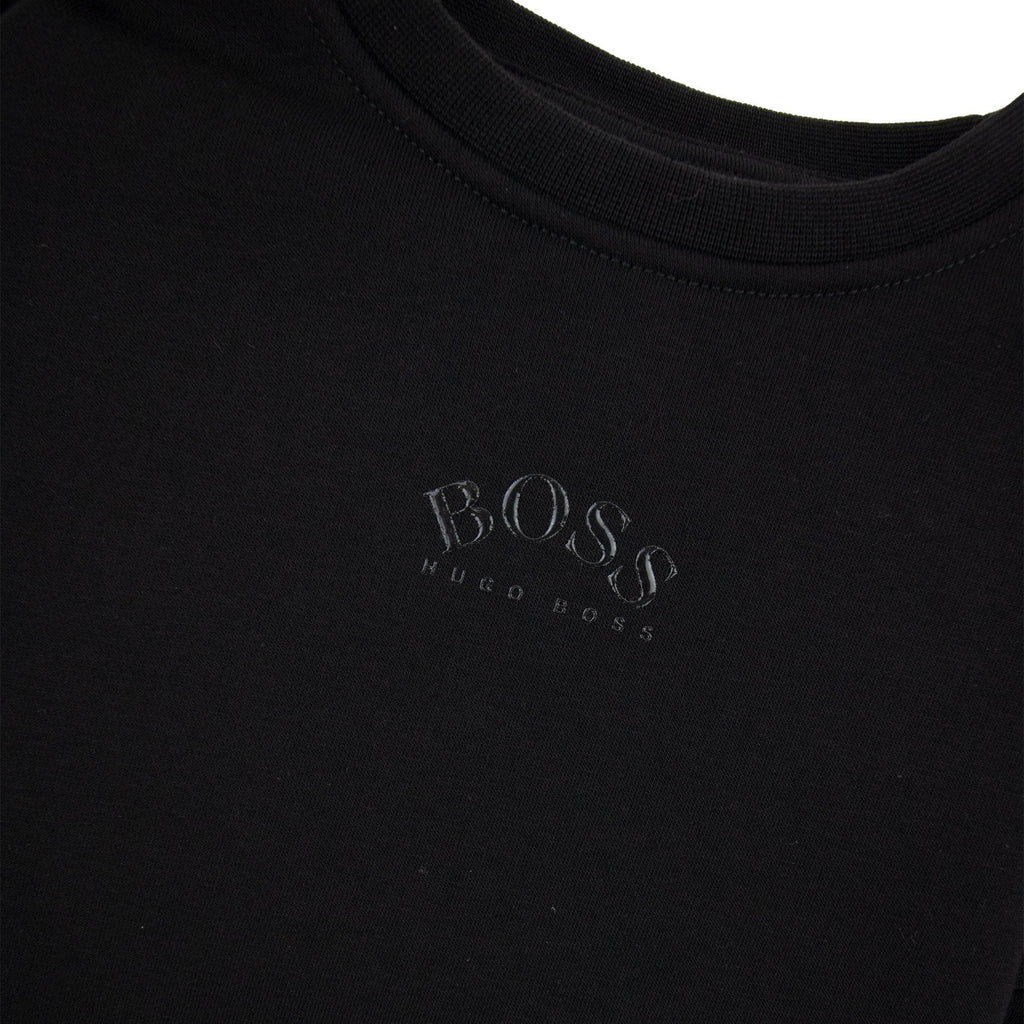 Hugo Boss Kids Lustrous Logo Crew Neck Sweatshirt Black
