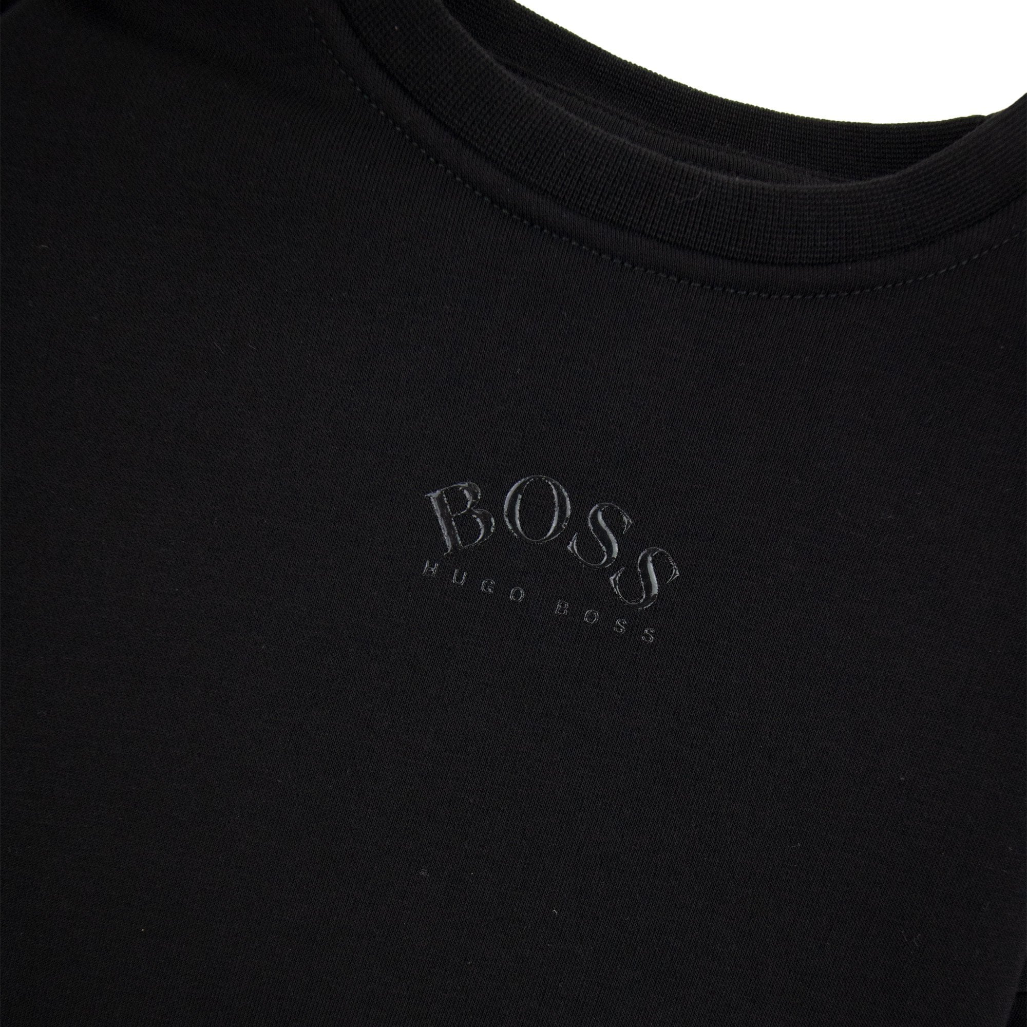 Hugo Boss Kids Lustrous Logo Crew Neck Sweatshirt Black