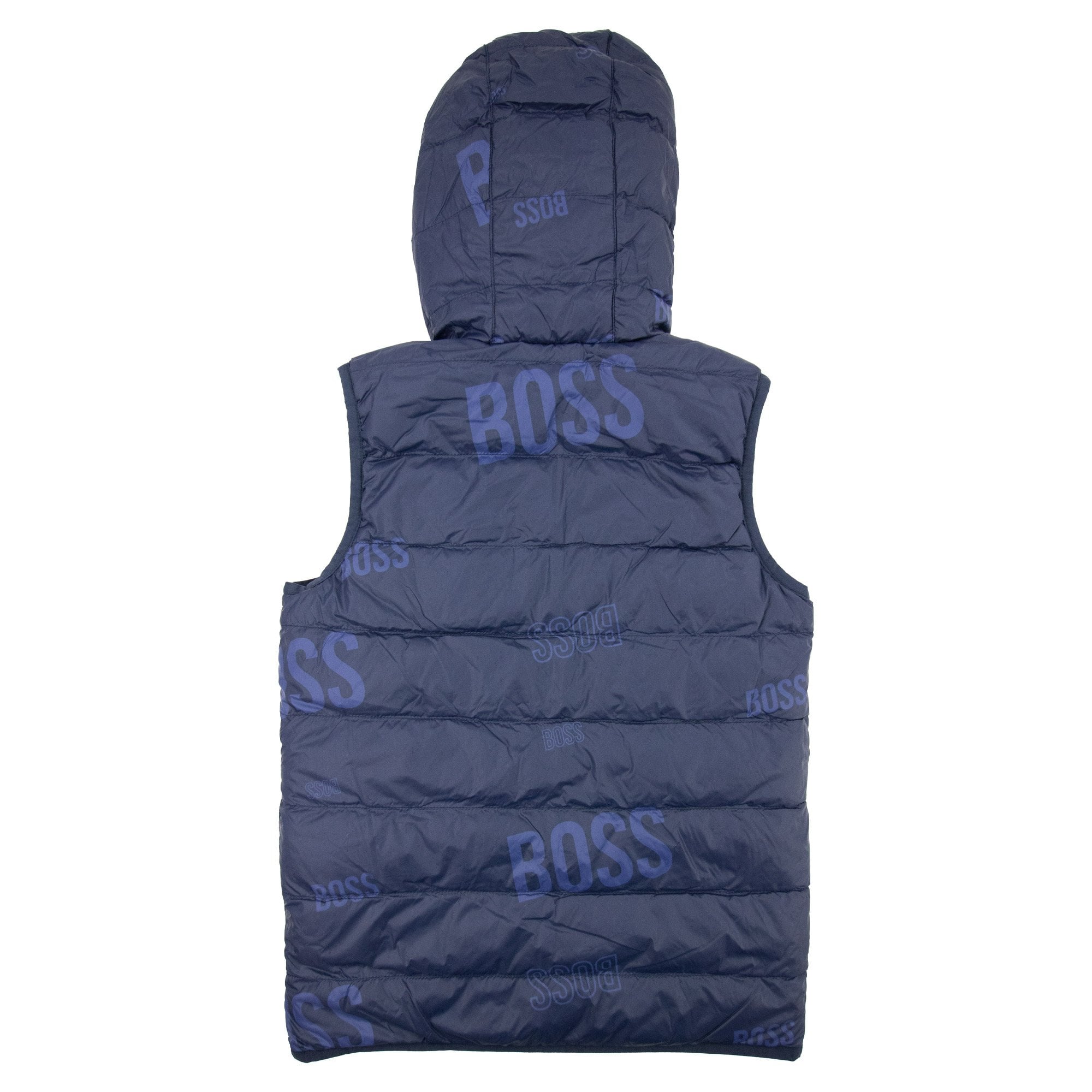Hugo Boss Kids Logo Reversible Padded Gilet Red/blue